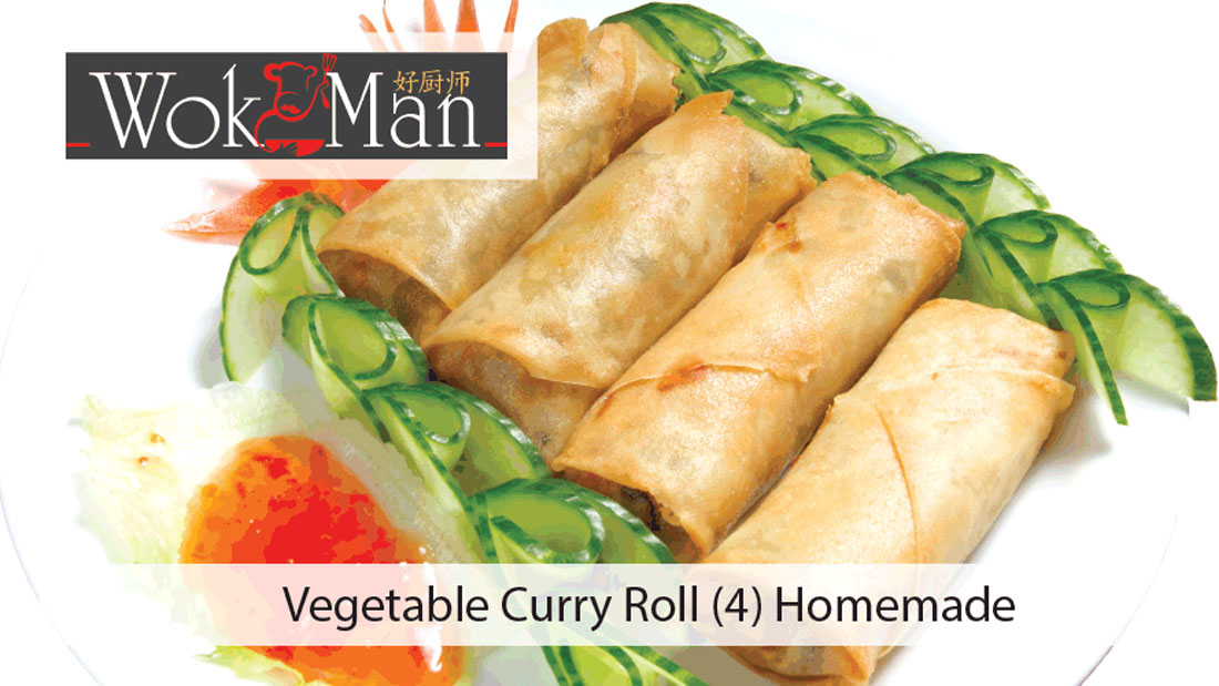  Vegetable Curry Rolls (4) Homemade
